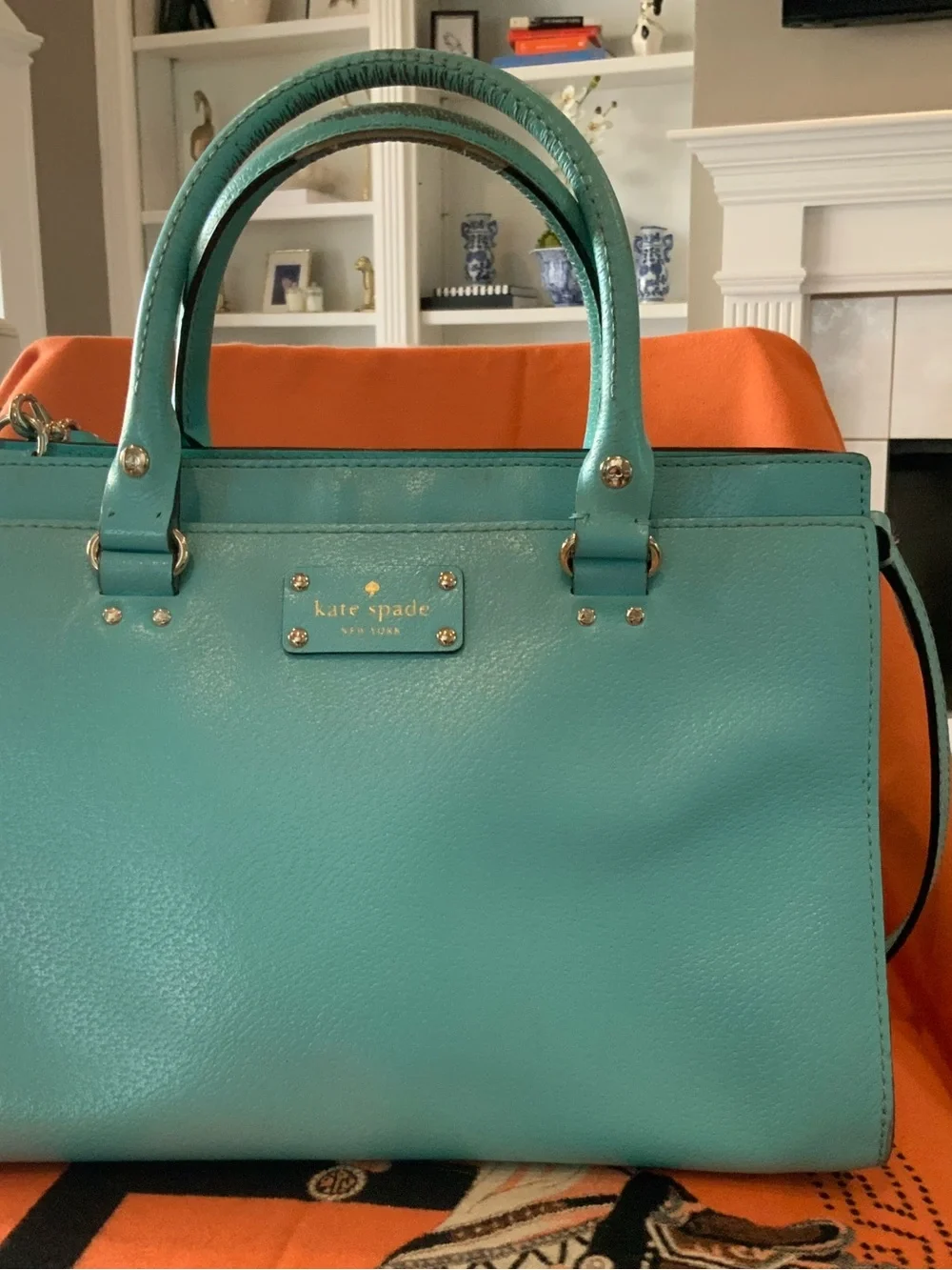 kate spade Turquoise Leather Satchel